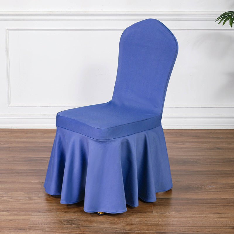 Satin Sundress Chair Cover Dark Blue - YauSpark