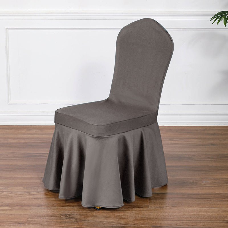 Satin Sundress Chair Cover Dark Gray - YauSpark