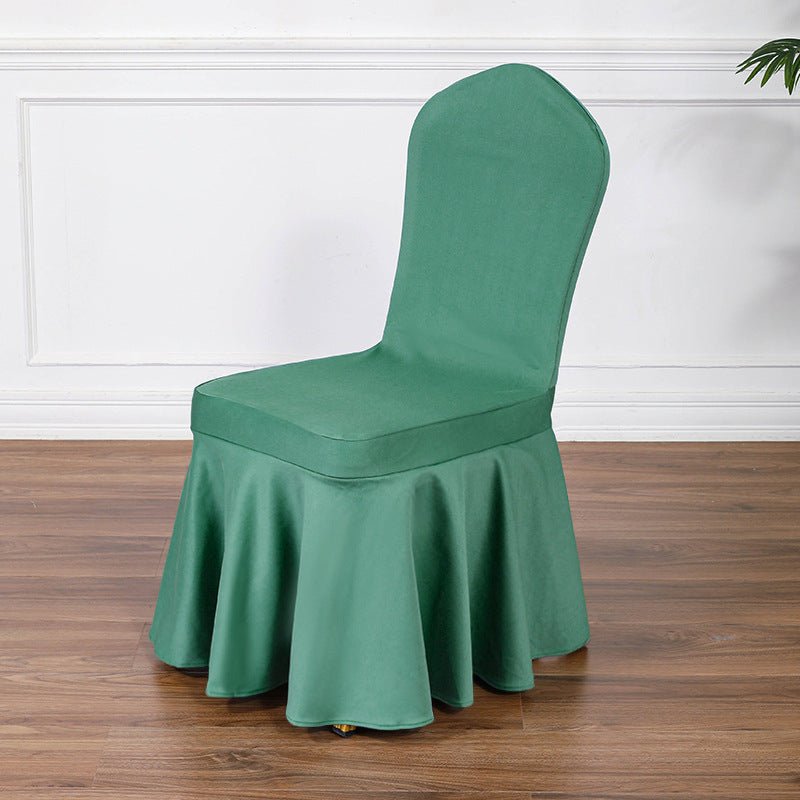 Satin Sundress Chair Cover Dark Green - YauSpark