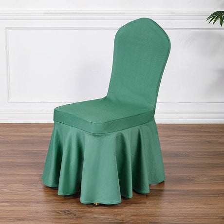 Satin Sundress Chair Cover Dark Green - YauSpark