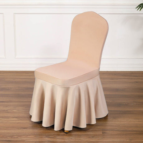 Satin Sundress Chair Cover Deep Golden Yellow - YauSpark