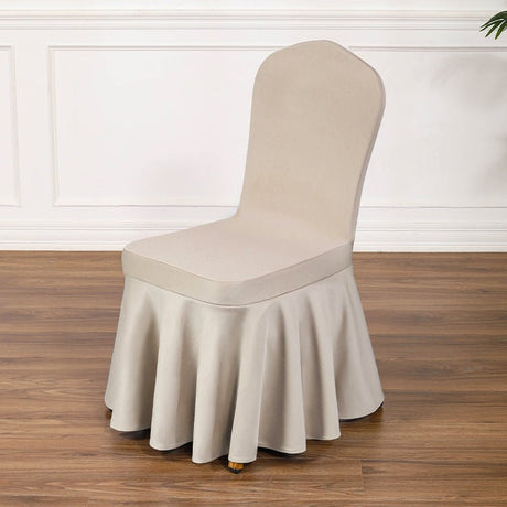 Satin Sundress Chair Cover Flesh Color - YauSpark