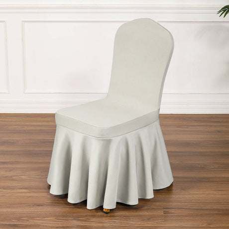Satin Sundress Chair Cover Light Gray - YauSpark