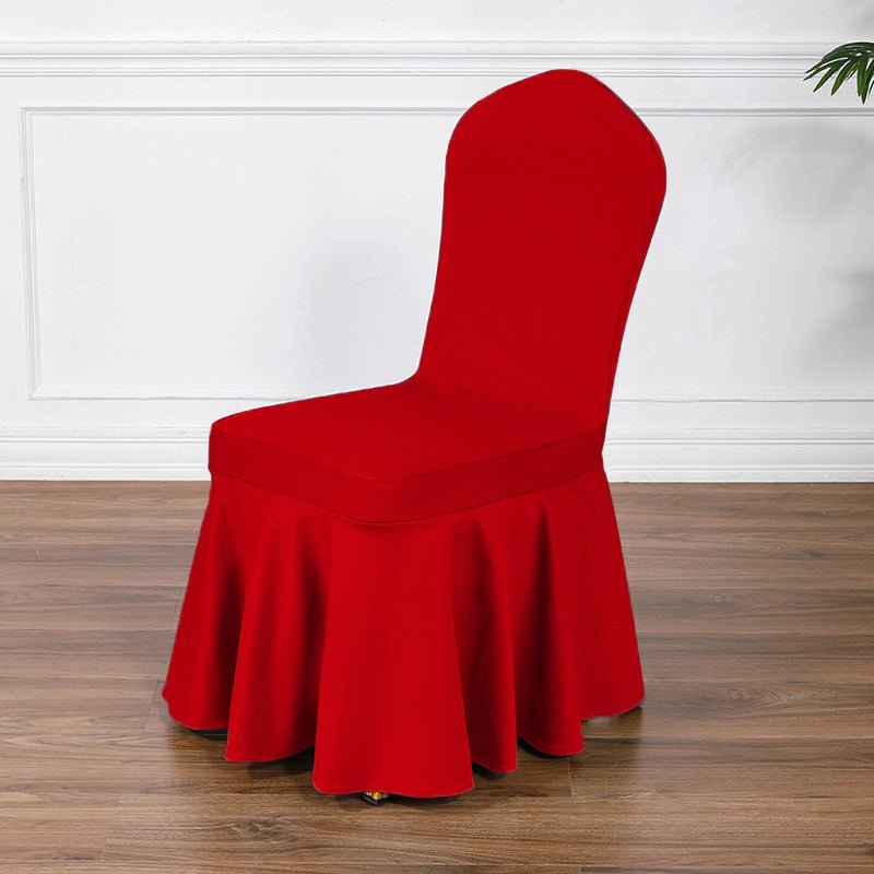Satin Sundress Chair Cover Red - YauSpark