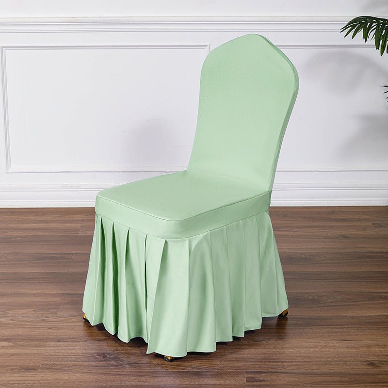 Satin Sundress Chair Cover Stone Blue - YauSpark