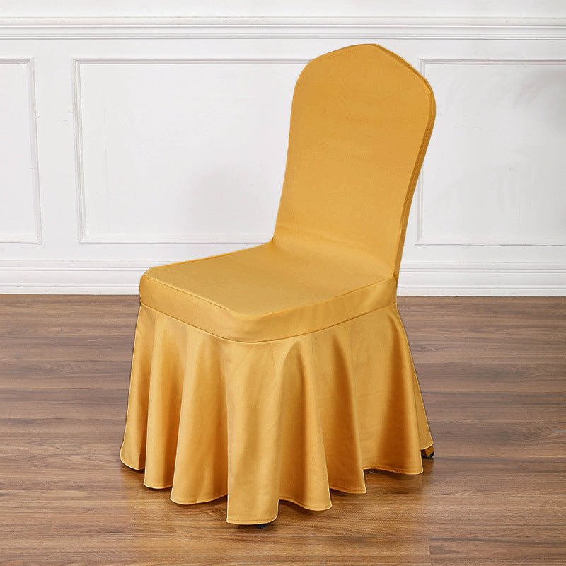 Satin Sundress Chair Cover Stone Blue - YauSpark