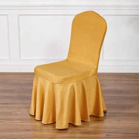 Satin Sundress Chair Cover Stone Blue - YauSpark