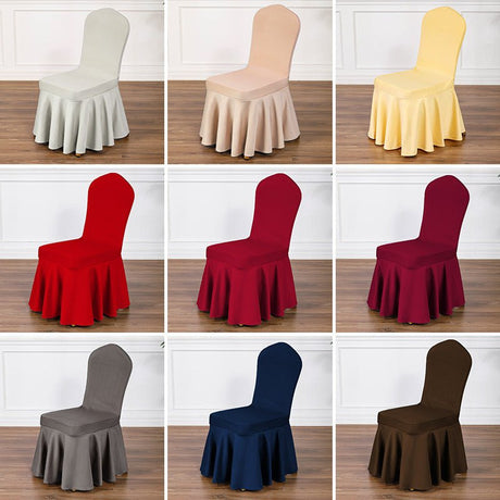 Satin Sundress Chair Cover Stone Blue - YauSpark