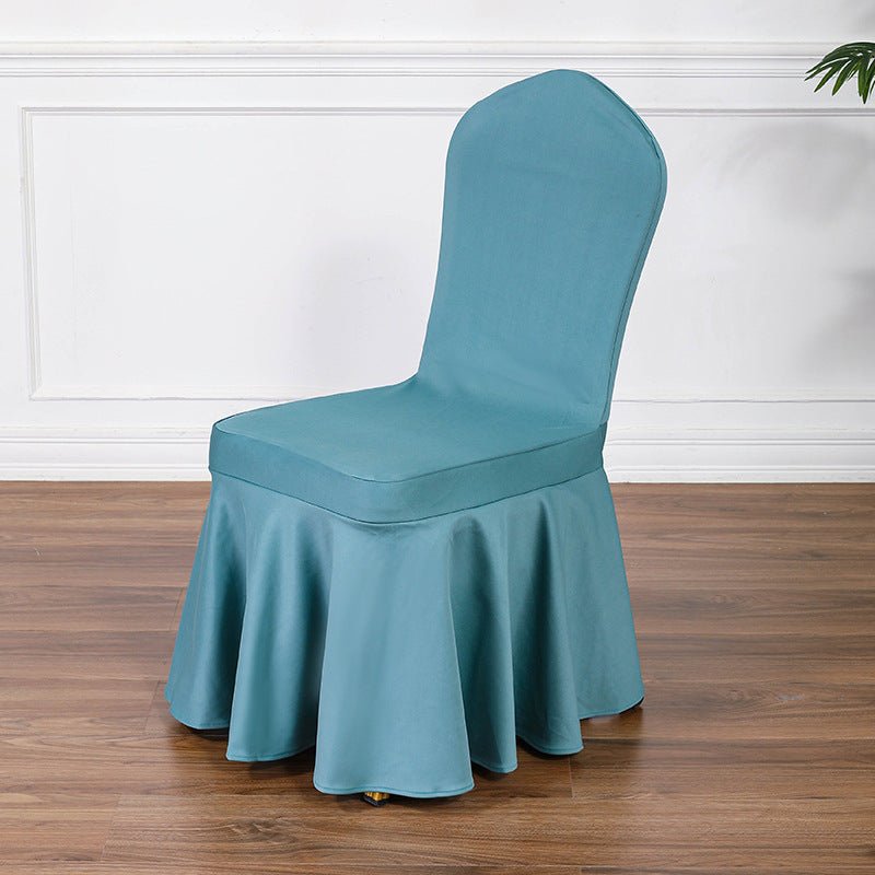 Satin Sundress Chair Cover Stone Blue - YauSpark