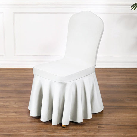 Satin Sundress Chair Cover White - YauSpark