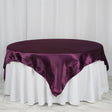 Satin Table Overlay 85"x85" Dark Purple - YauSpark