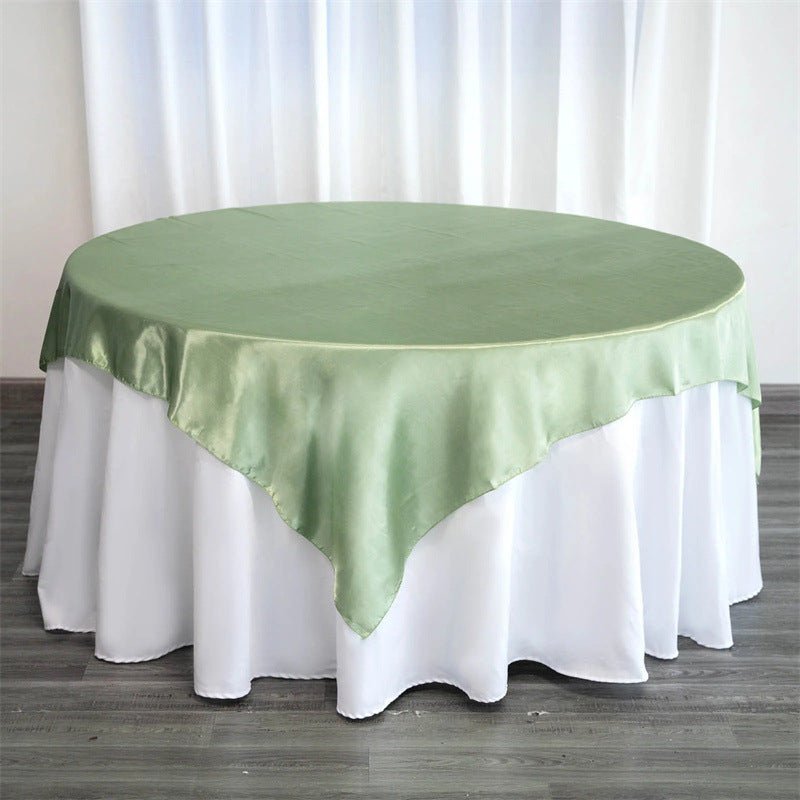 Satin Table Overlay 85"x85" Grass Green - YauSpark