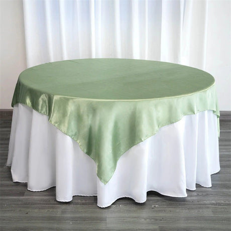 Satin Table Overlay 85"x85" Grass Green - YauSpark