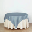 Satin Table Overlay 85"x85" Gray Blue - YauSpark