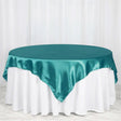 Satin Table Overlay 85"x85" Green - YauSpark