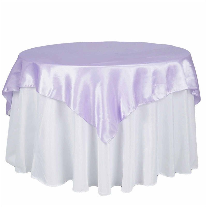 Satin Table Overlay 85"x85" Light Purple - YauSpark
