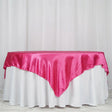 Satin Table Overlay 85"x85" Rose Red - YauSpark
