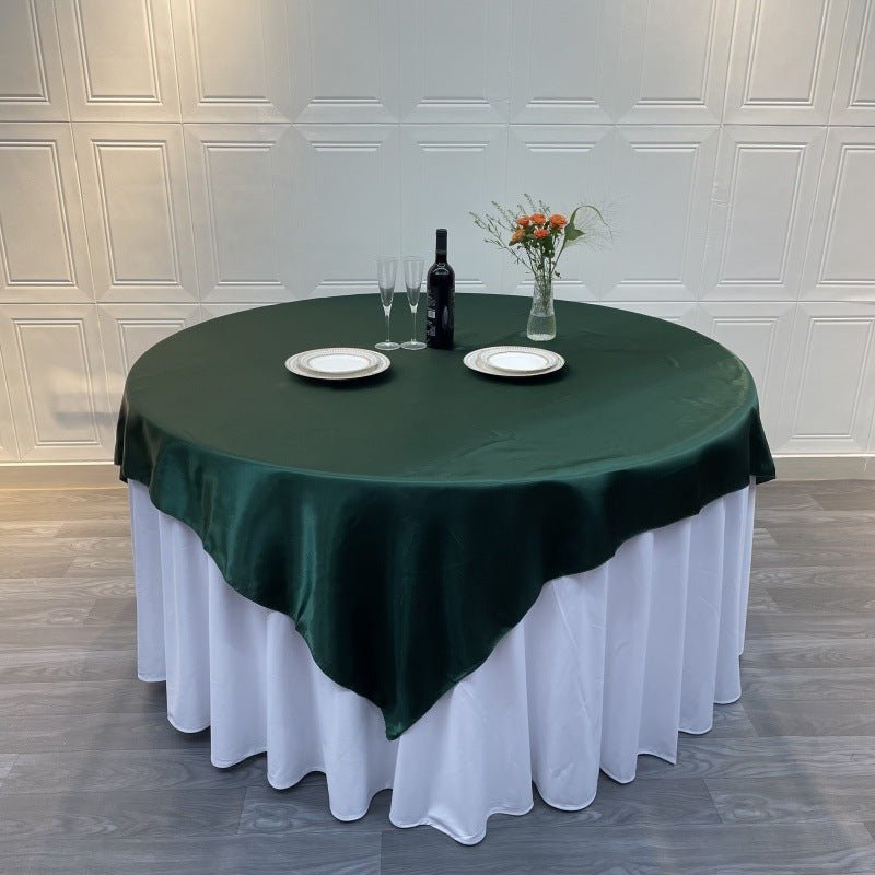 Satin Table Overlay 85"x85" Yellow - YauSpark