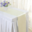 Satin Table Runner 12"x110" Beige - YauSpark