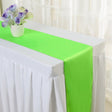Satin Table Runner 12"x110" Fruit Green - YauSpark