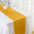 Satin Table Runner 12"x110" Golden - YauSpark