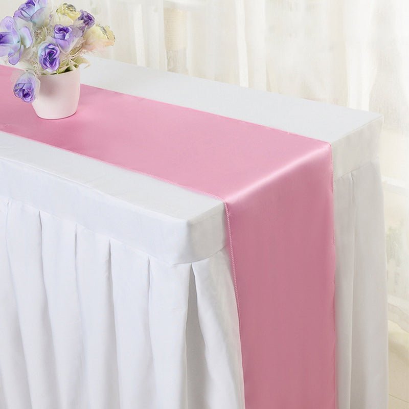 Satin Table Runner 12"x110" Light Pink - YauSpark