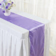 Satin Table Runner 12"x110" Light Purple - YauSpark