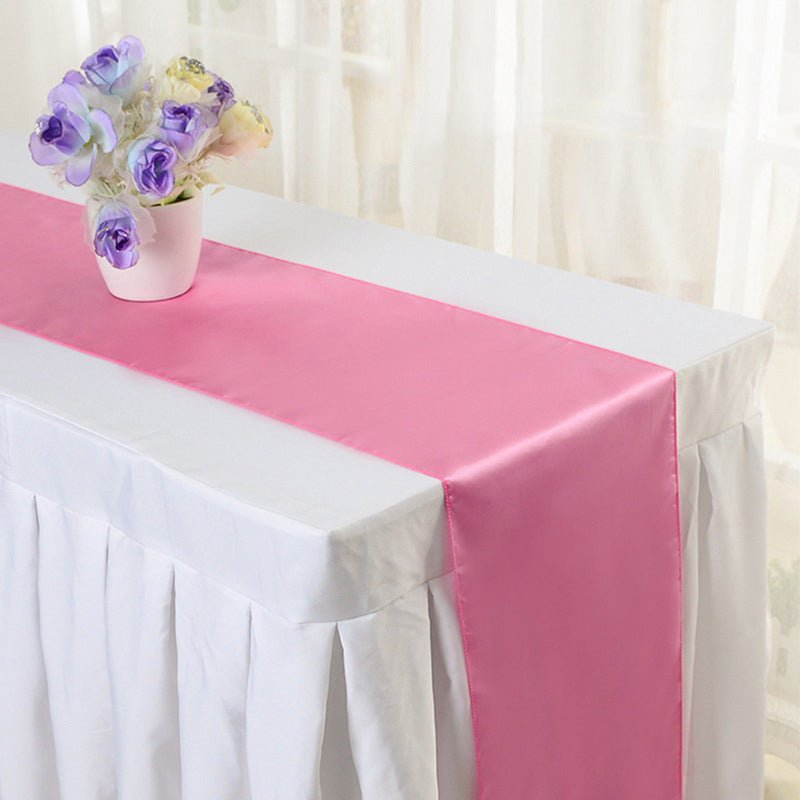 Satin Table Runner 12"x110" Pink - YauSpark