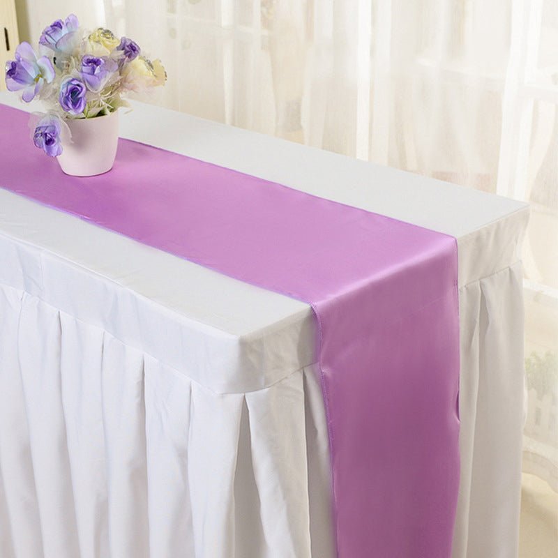 Satin Table Runner 12"x110" Pink Purple - YauSpark