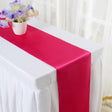 Satin Table Runner 12"x110" Rose Red - YauSpark