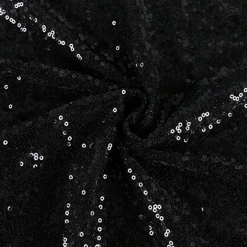 Sequin Fabric Bolt 51"x4 Yards Black - YauSpark