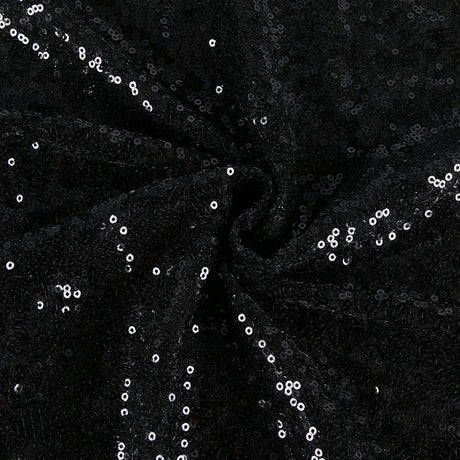 Sequin Fabric Bolt 51"x4 Yards Black - YauSpark
