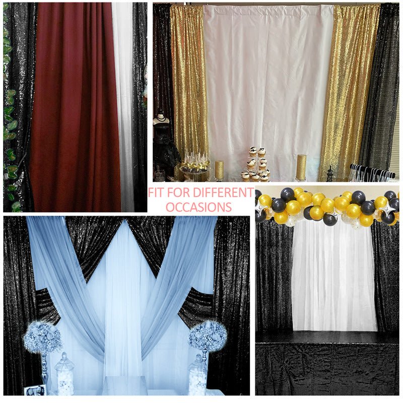 Sequin Fabric Bolt 51"x4 Yards Black - YauSpark