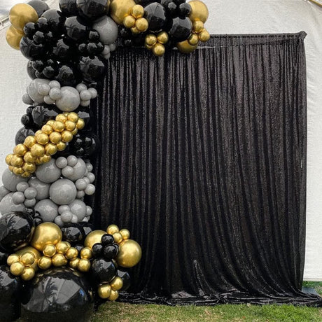 Sequin Fabric Bolt 51"x4 Yards Black - YauSpark