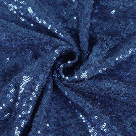 Sequin Fabric Bolt 51"x4 Yards Drak Blue - YauSpark