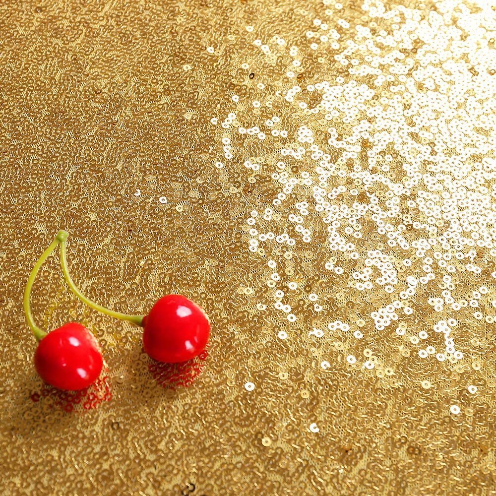 Sequin Fabric Bolt 51"x4 Yards New Gold - YauSpark