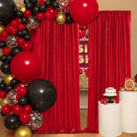 Sequin Fabric Bolt 51"x4 Yards Red - YauSpark