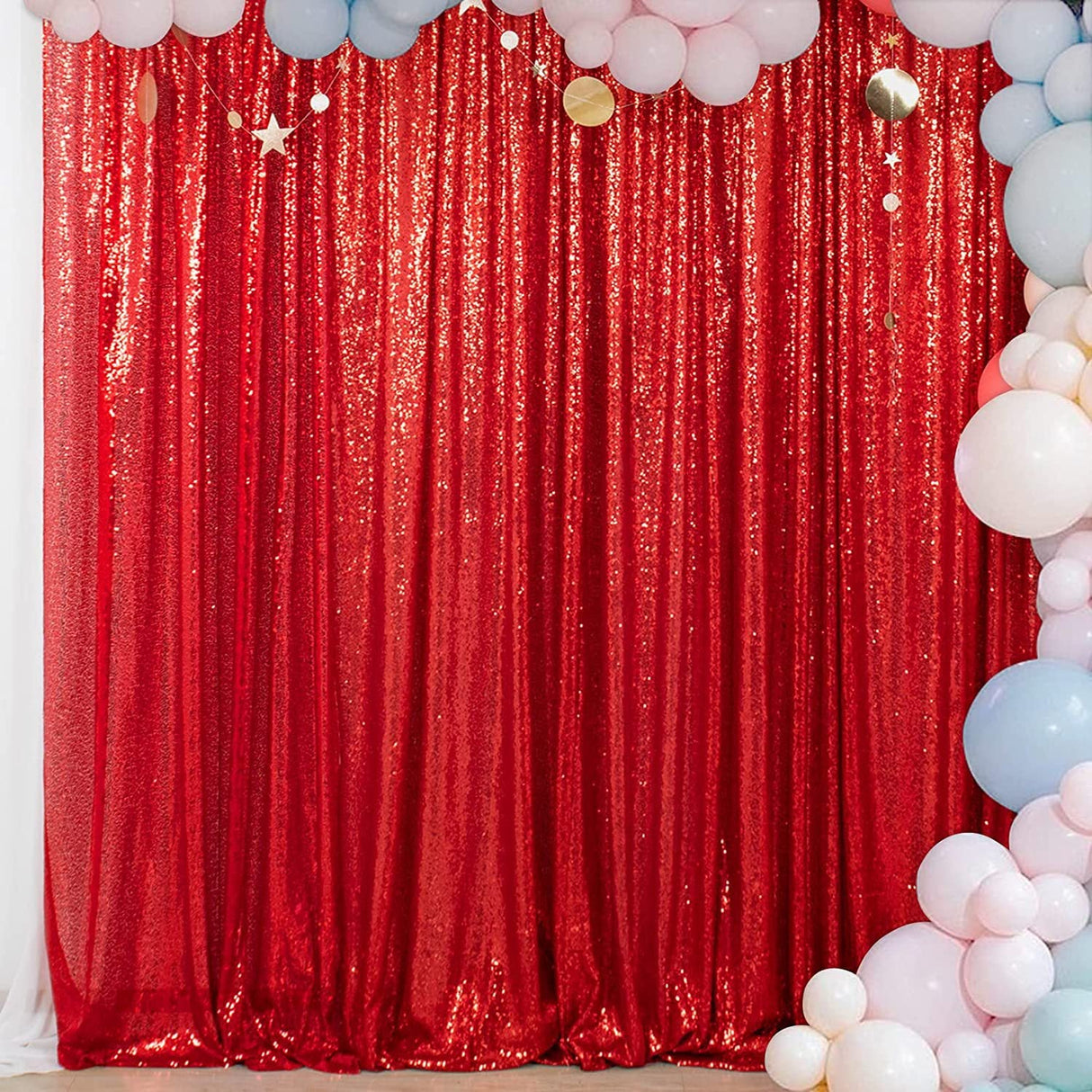 Sequin Fabric Bolt 51"x4 Yards Red - YauSpark