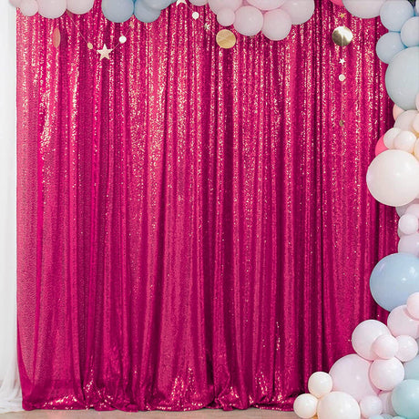 Sequin Fabric Bolt 51"x4 Yards Rose Red - YauSpark