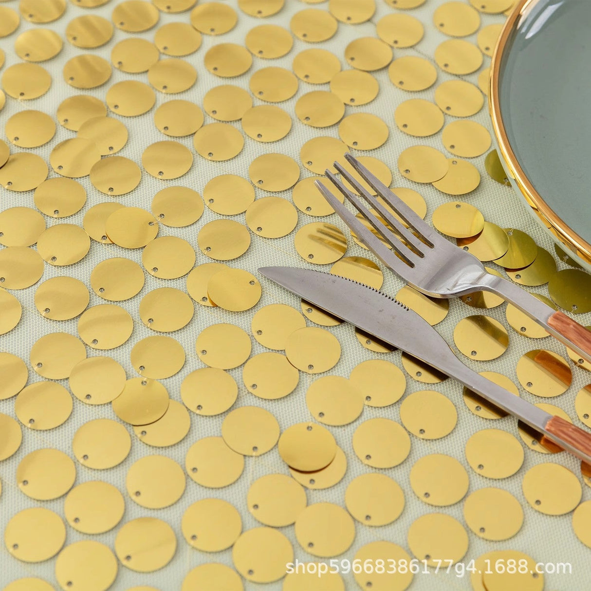 Sequin Round Tablecloth 120" - YauSpark