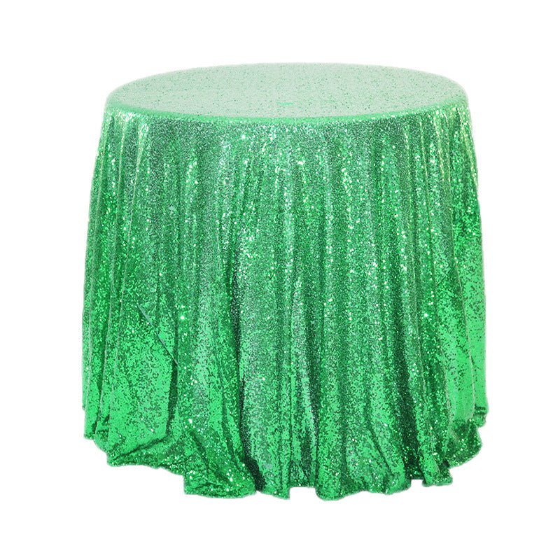 Sequin Round Tablecloth 132" Mint Green - YauSpark