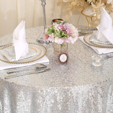 Sequin Square Table Overlay 90"x90" Purple - YauSpark