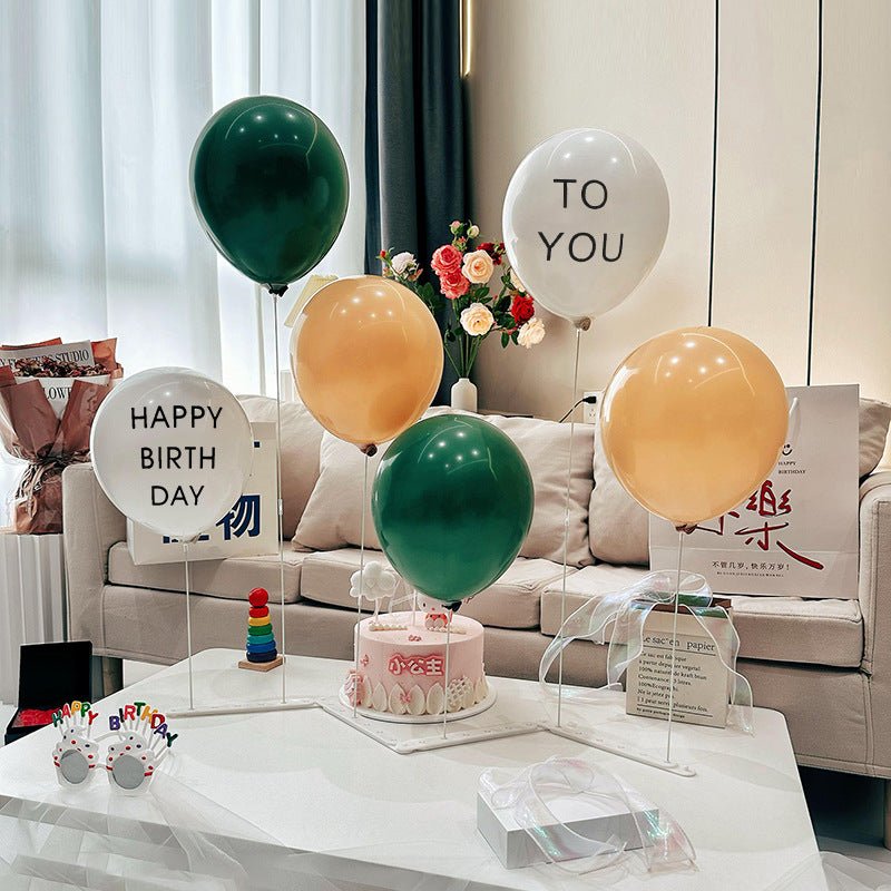 Set Of 2 White Plastic Balloon Column Stand Kit With Interlocking Base - YauSpark