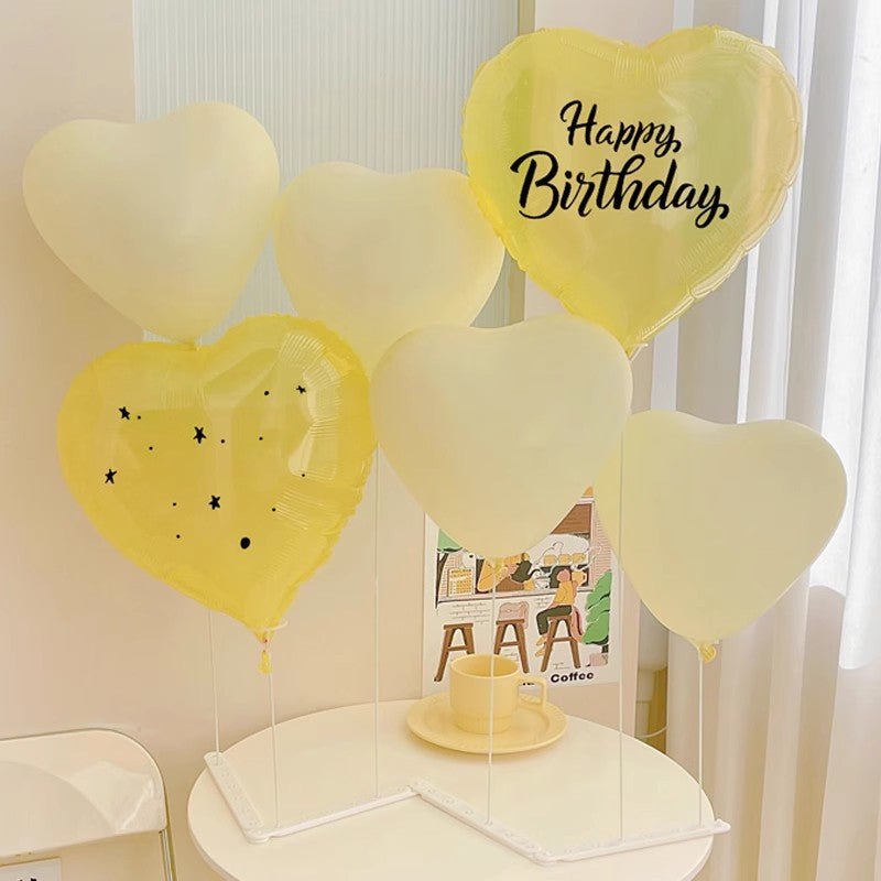 Set Of 2 White Plastic Balloon Column Stand Kit With Interlocking Base - YauSpark