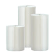 Set of 3 White Foldable Roman Paper Pillars for Parties 16” 24“ 32” - YauSpark