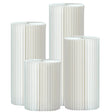 Set of 4 White Foldable Roman Paper Pillars for Parties 16“ 24“ 32” 40” - YauSpark