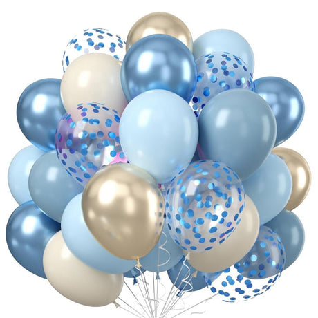 Set of 40 Blue Party Balloon Kit 12" - YauSpark