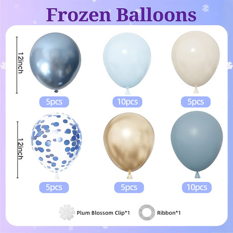 Set of 40 Blue Party Balloon Kit 12" - YauSpark