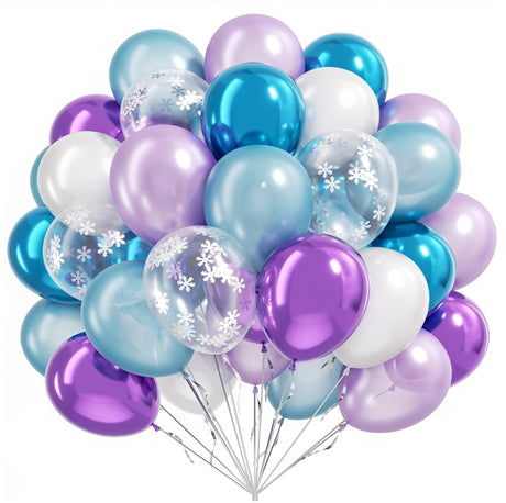 Set of 40 Blue Purple Party Balloon Kit 12" - YauSpark