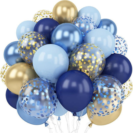 Set of 40 Dark Blue Party Balloon Kit 12" - YauSpark